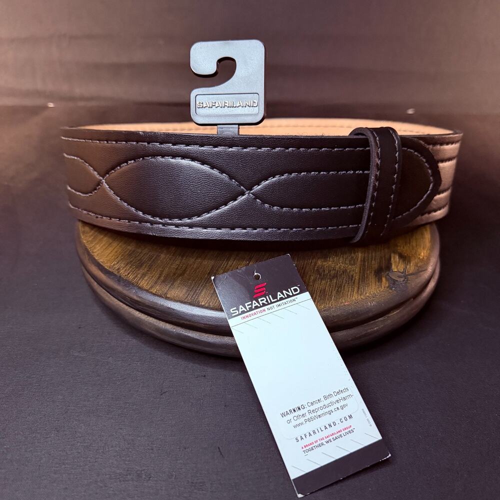 Safariland 94 Buckleless Patrol Duty Belt Size 26" Black Leather 2.25" Wide